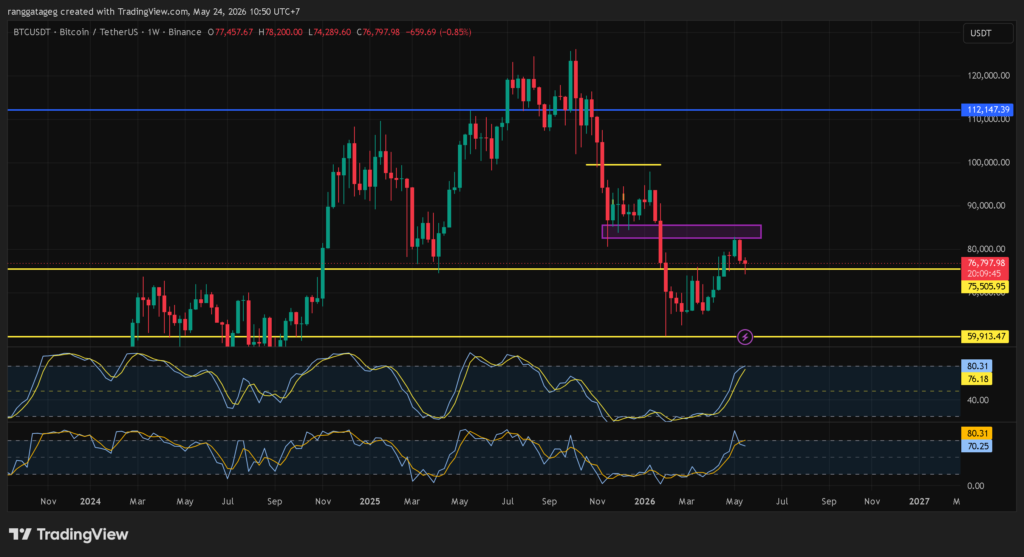 analisa harga bitcoin di chart tradingview