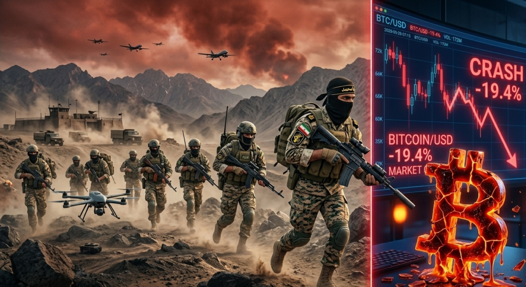 Ilustrasi pasukan Korps Garda Revolusi Islam Iran atau IRGC di tengah penurunan harga Bitcoin hari ini.
