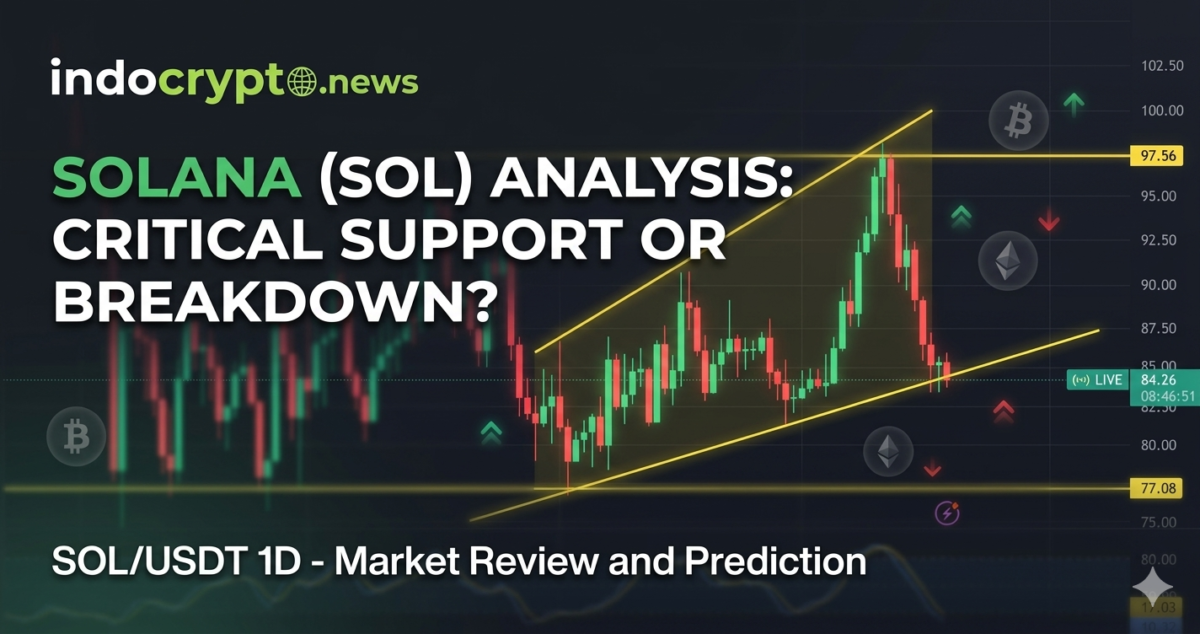 Analisis harga Solana SOL USDT harian di area support krusial indocrypto news