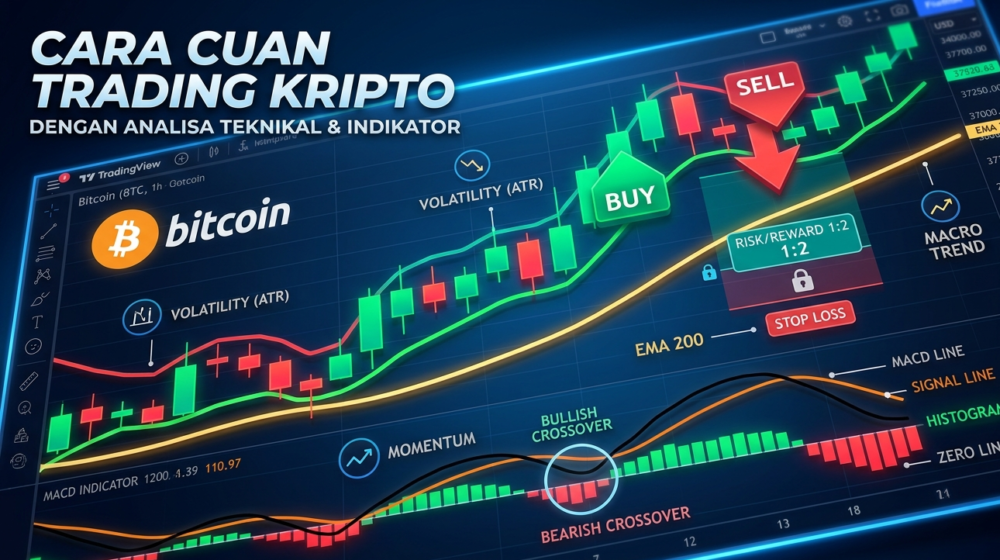 indikator favorit trader Cara Cuan Trading Kripto dengan Indikator MACD dan UT Bot Alert