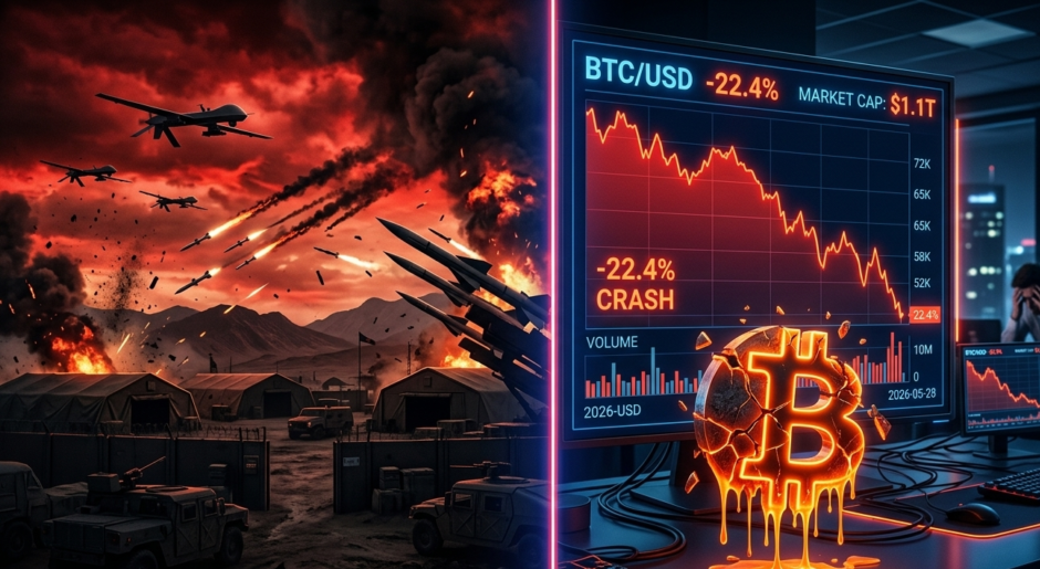 Dampak konflik militer AS dan Iran terhadap penurunan harga Bitcoin hari ini di pasar kripto.