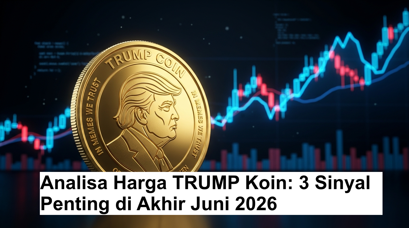 Grafik harga dan koin TRUMP koin yang sedang dianalisa oleh investor crypto.