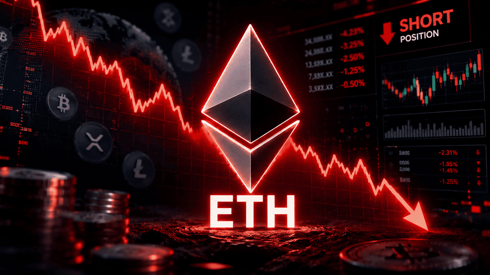 Trader whale mempertahankan posisi short 50.000 ETH di tengah kerugian jutaan dolar.